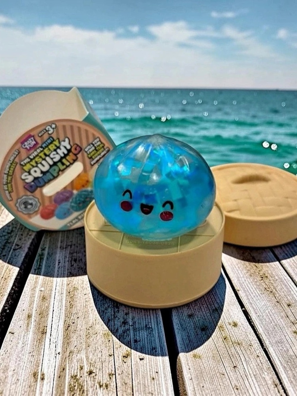 RARE CHASE Crazy Fun RMS Mini Teal Ribbon Squishy Bun